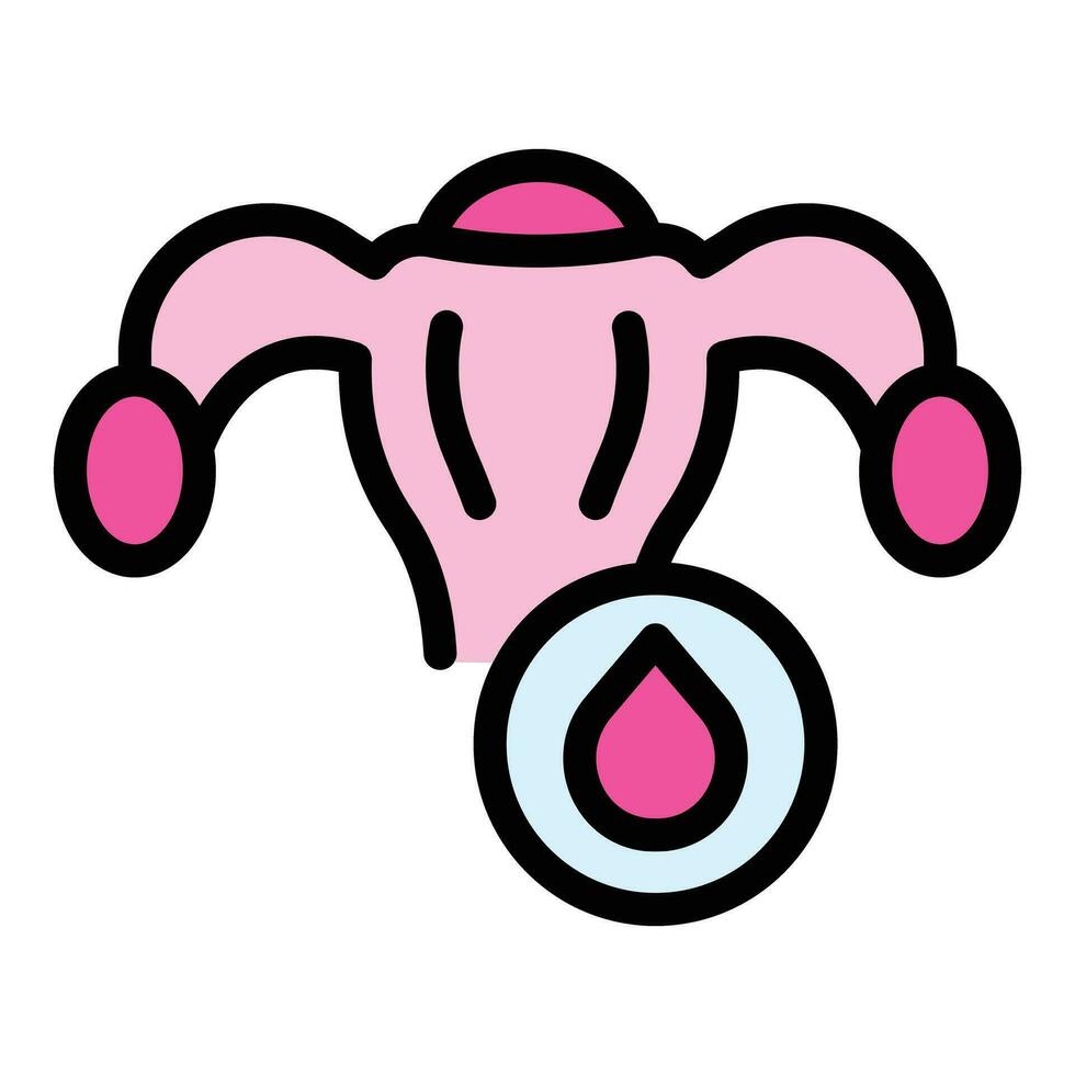 Menstrual cycle icon vector flat