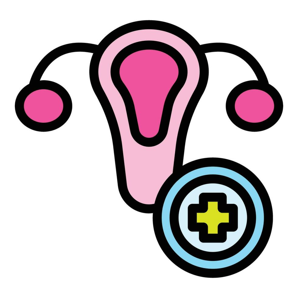 Health uterus icon vector flat