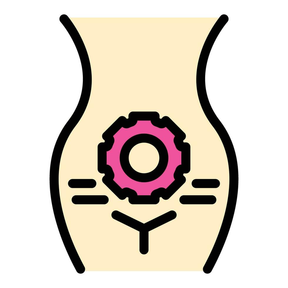 Gynecology checkup icon vector flat