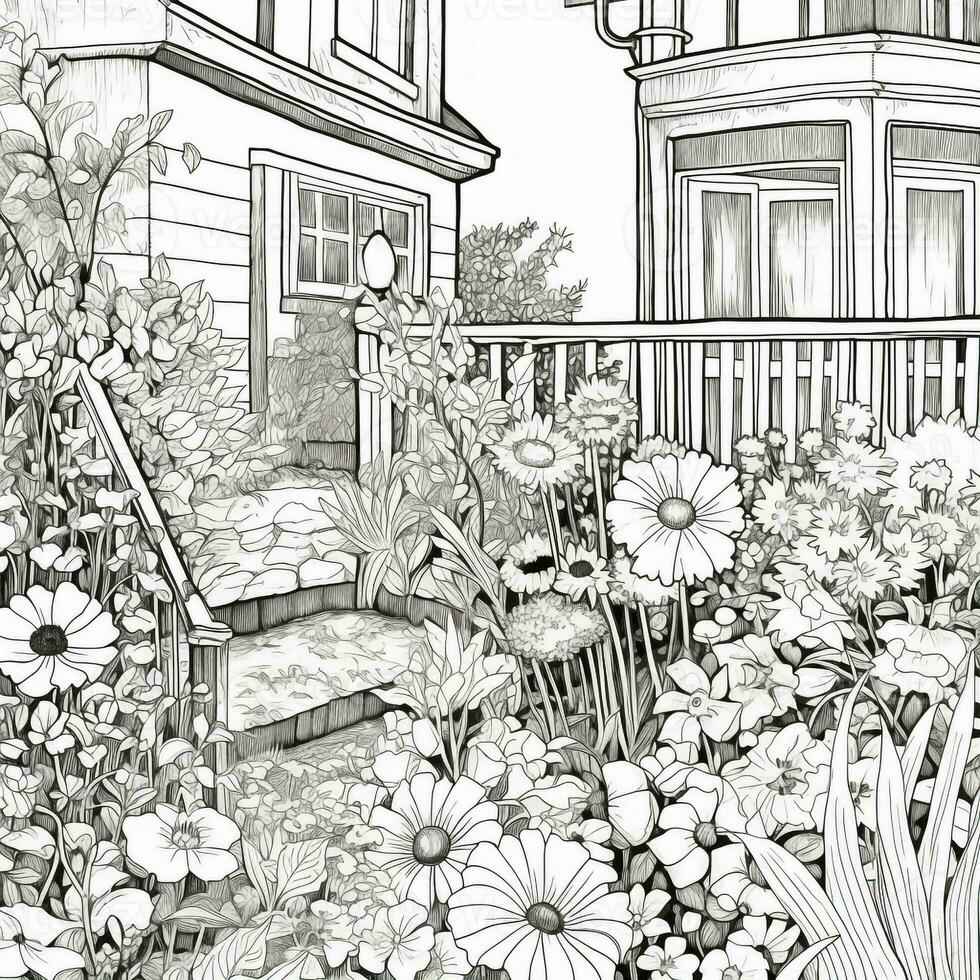 Garden Coloring Pages photo