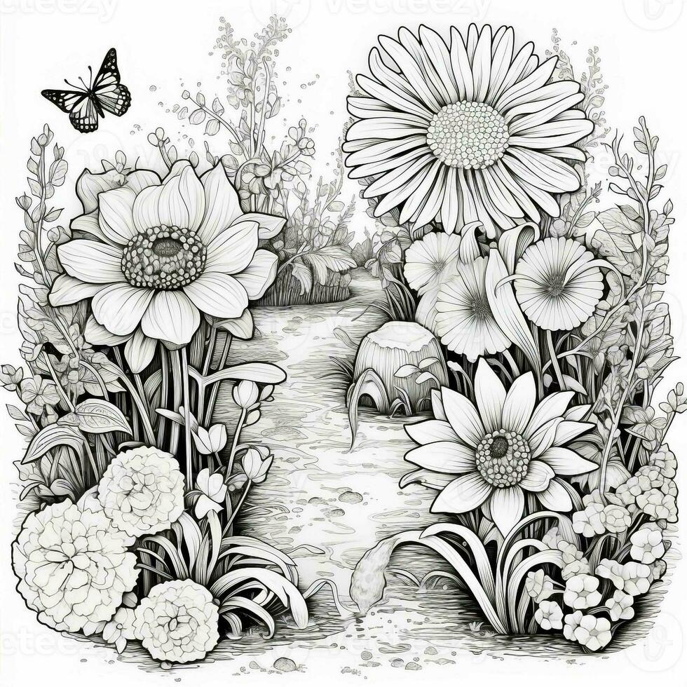 Garden Coloring Pages photo