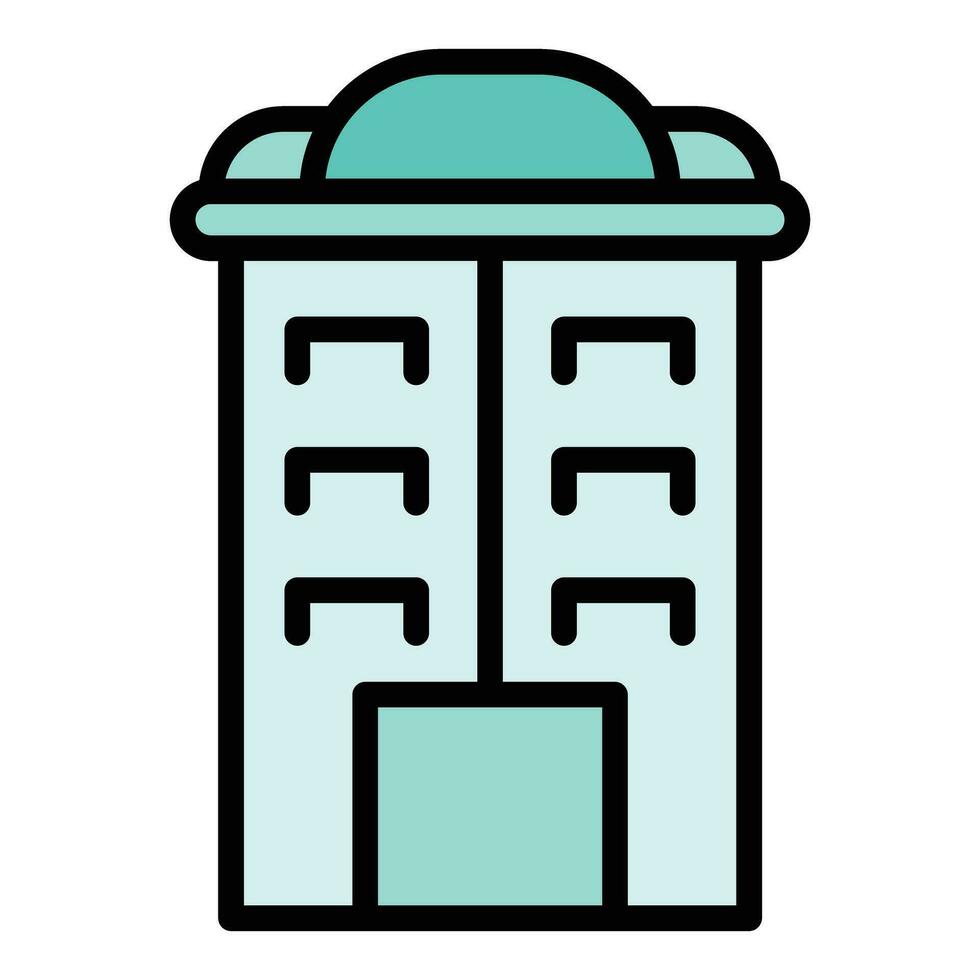 Architecture multistory icon vector flat