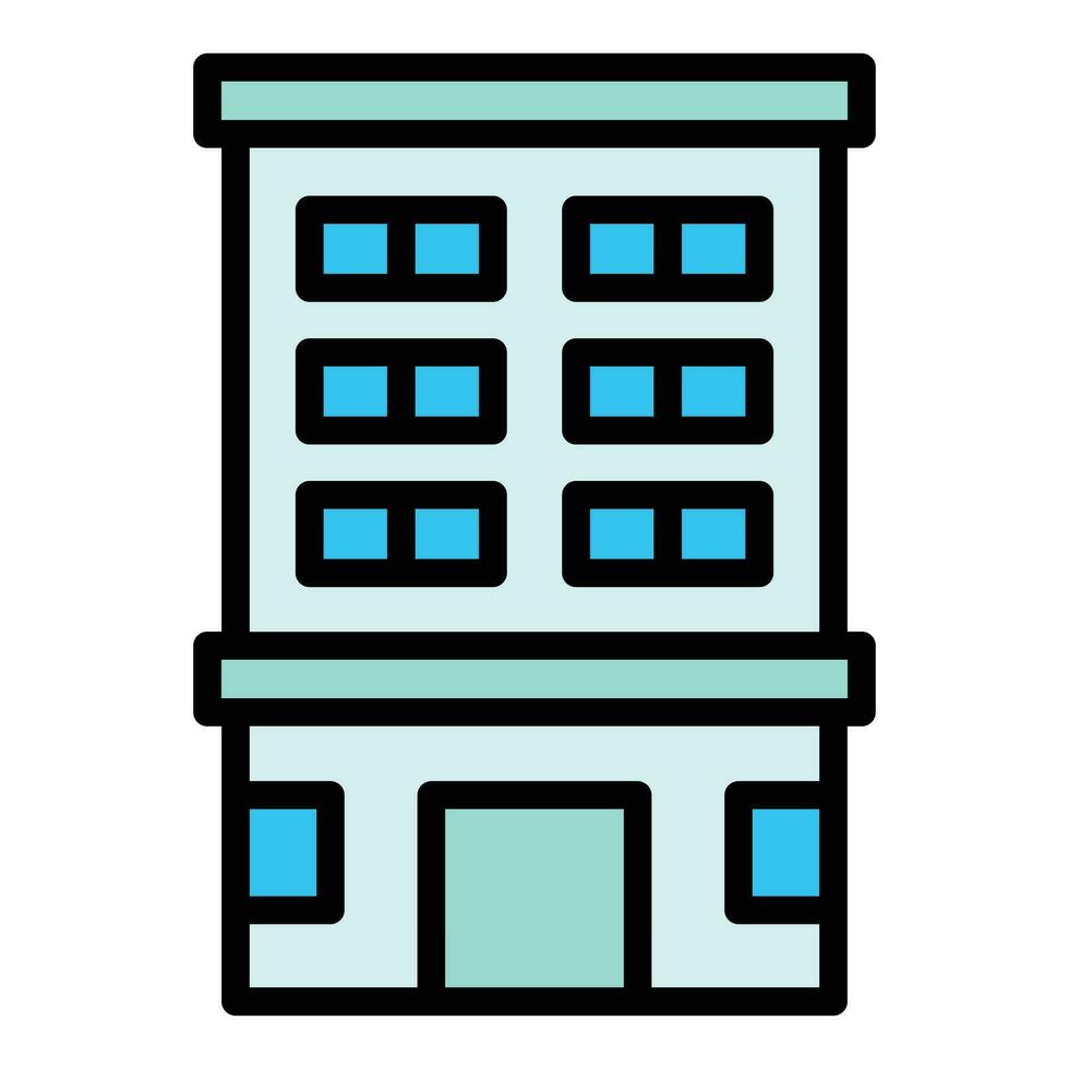 Multistory perspective icon vector flat