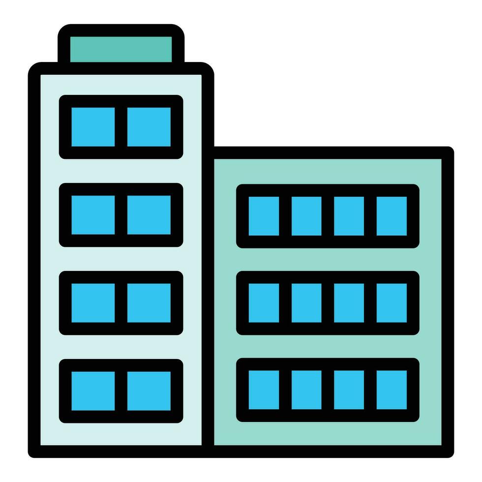 Multistory house icon vector flat