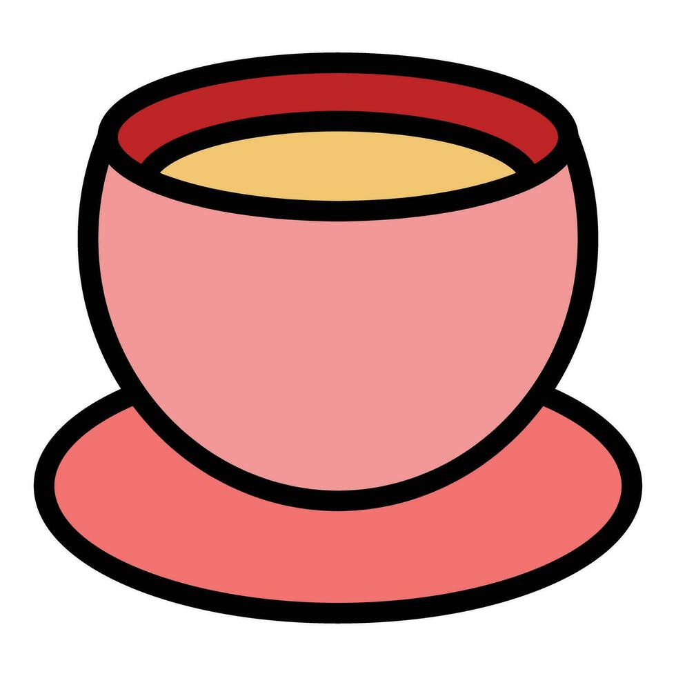 Cold cream soup icon vector flat
