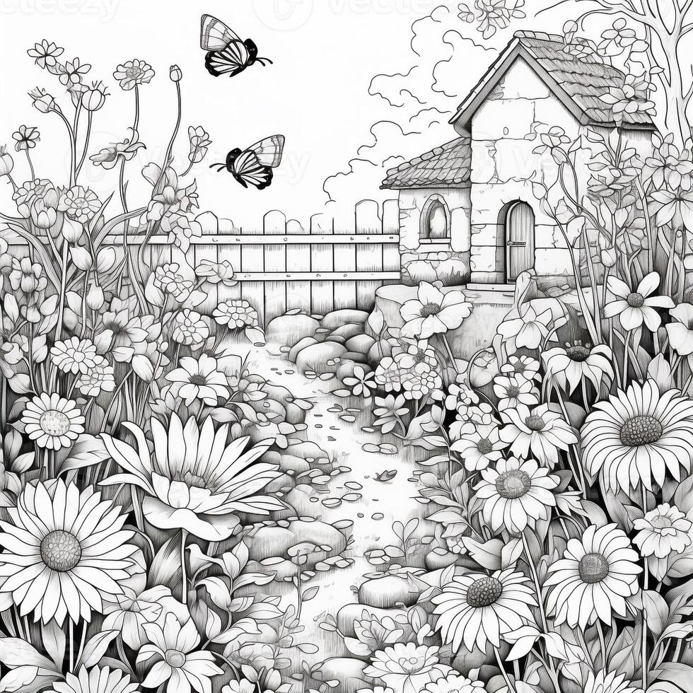 Garden Coloring Pages photo