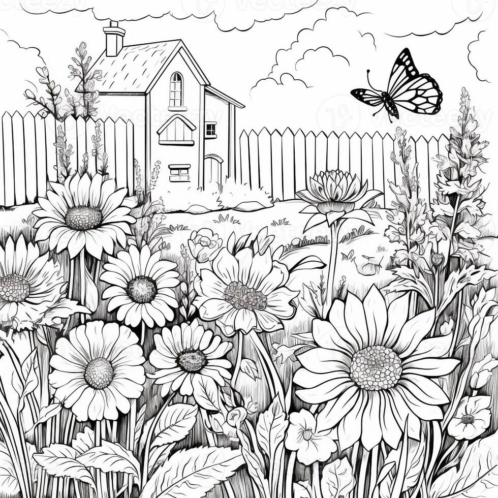 Garden Coloring Pages photo