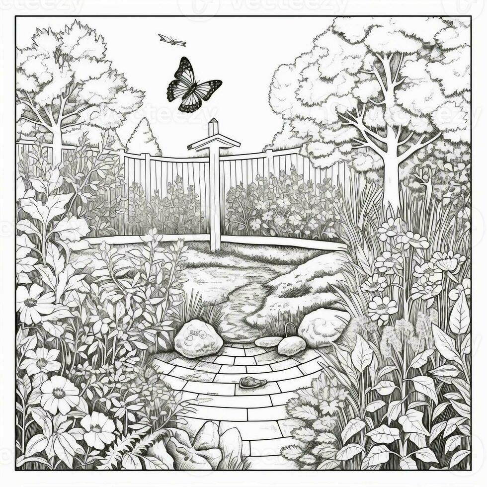 Garden Coloring Pages photo