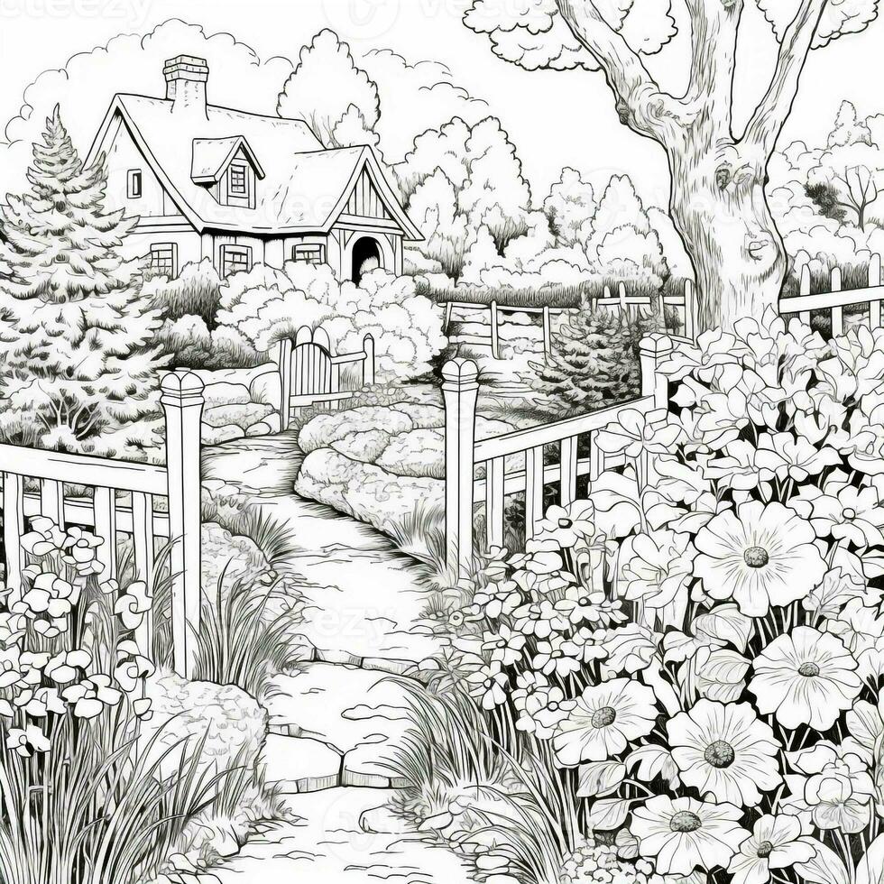 Garden Coloring Pages photo