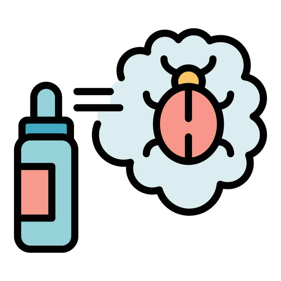 Bug spray icon vector flat