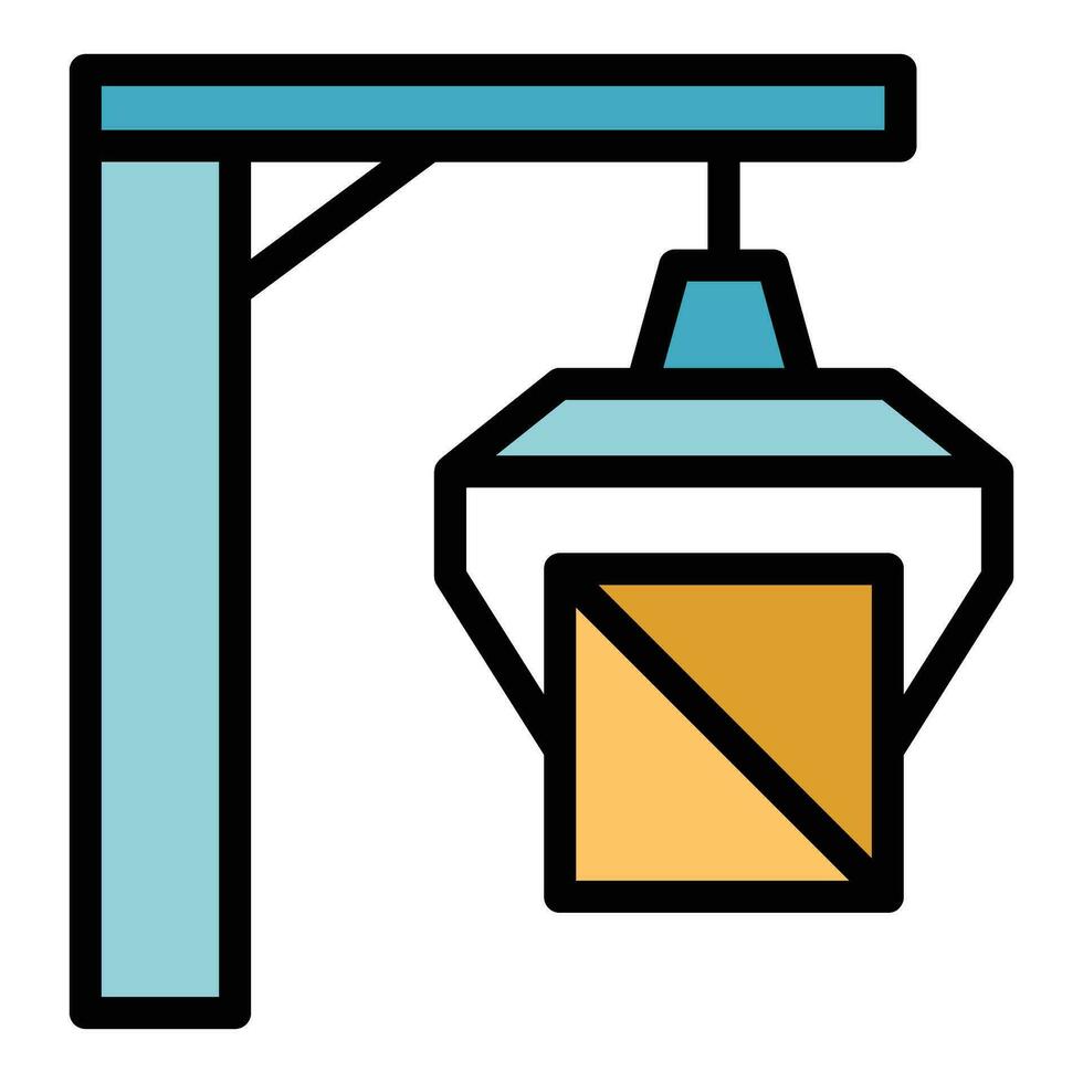 Factory assembly icon vector flat