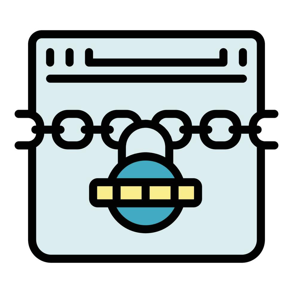 Lock web site icon vector flat