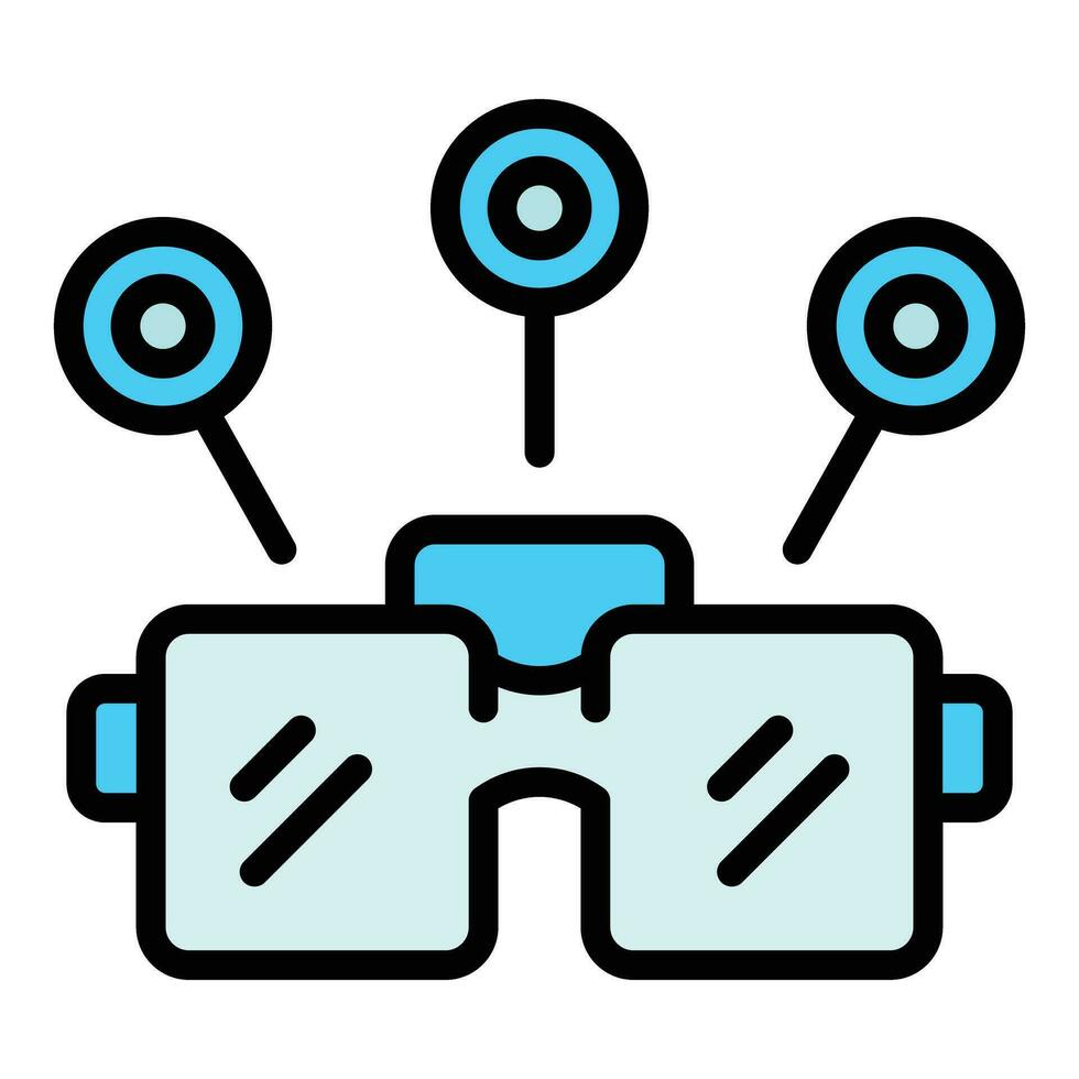 Video vr glasses icon vector flat