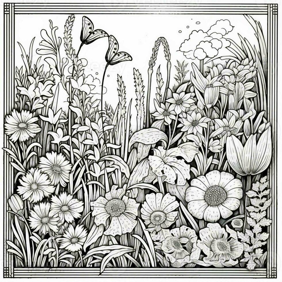 Garden Coloring Pages photo