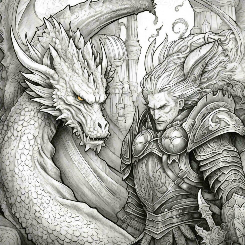 Fantasy Coloring Pages For Adults photo