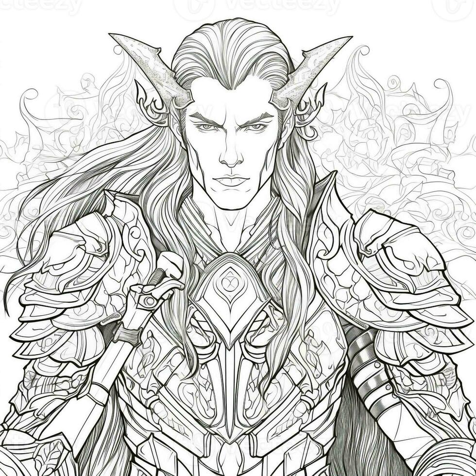 Fantasy Coloring Pages For Adults photo