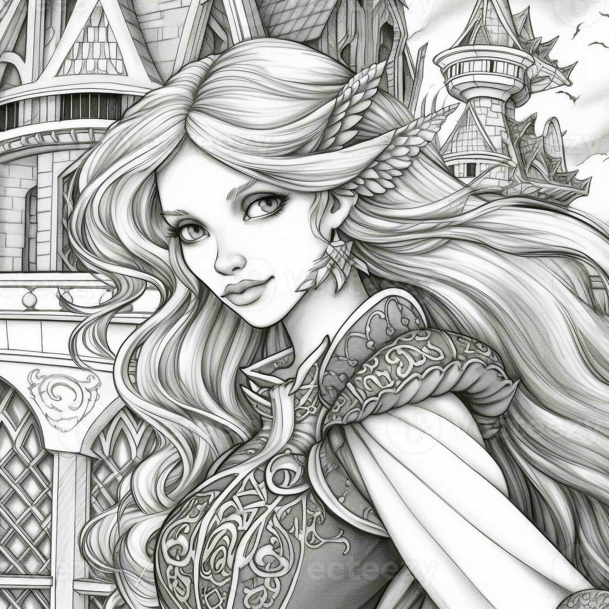 Adult Fantasy Coloring Pages Images – Browse 14,821 Stock Photos