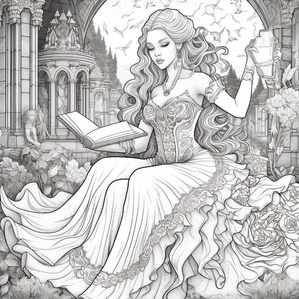 Fantasy Coloring Pages For Adults photo