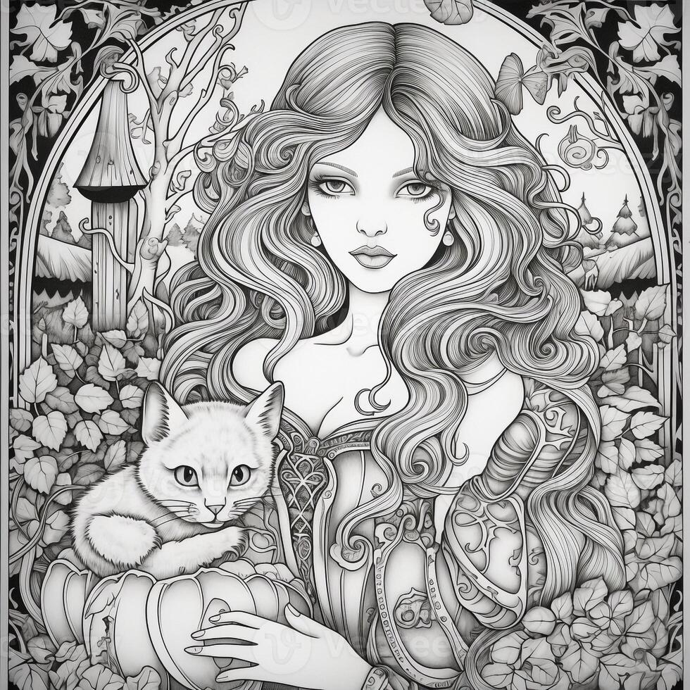 Fantasy Coloring Pages For Adults photo