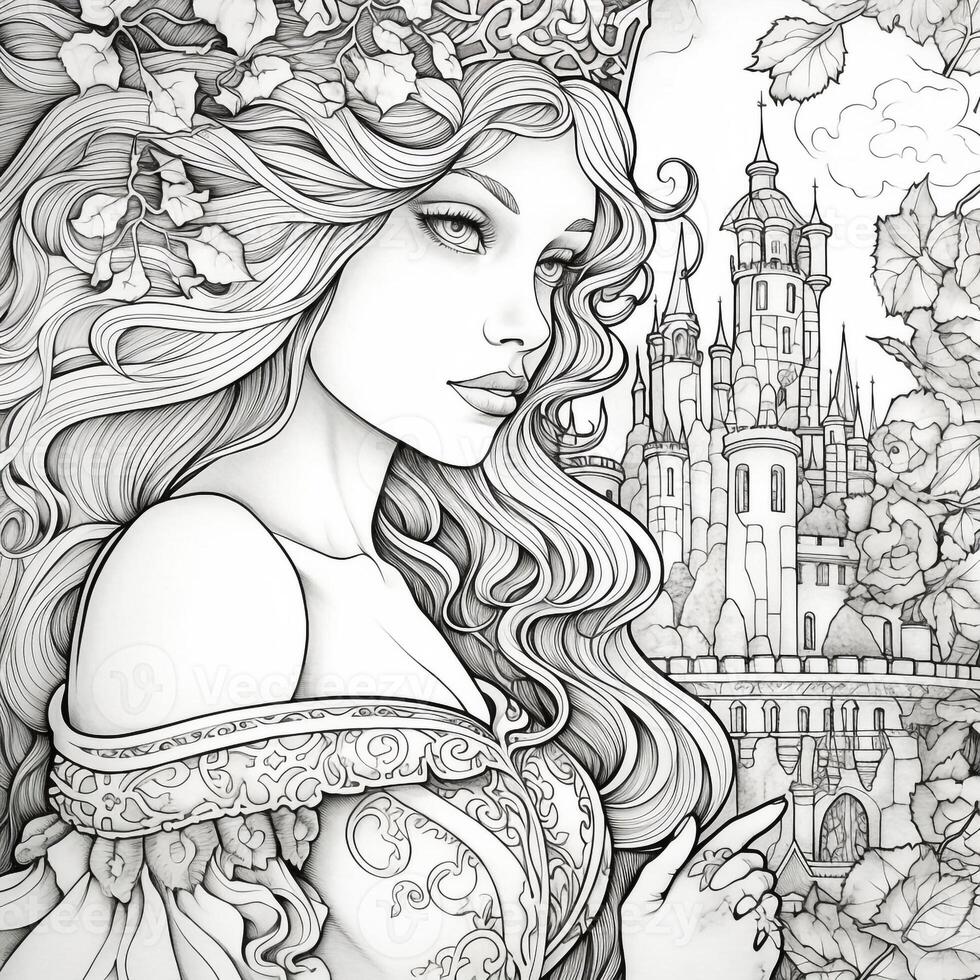 Fantasy Coloring Pages For Adults photo