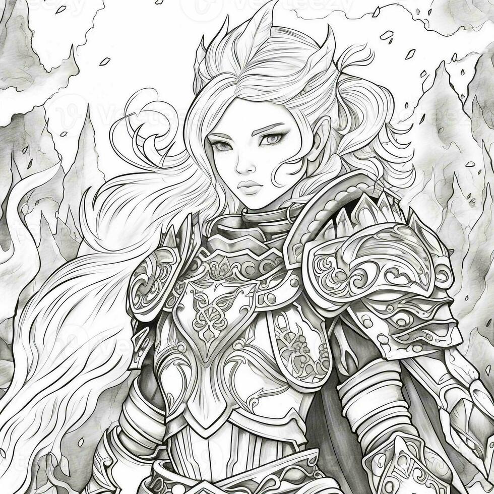 Fantasy Coloring Pages For Adults photo