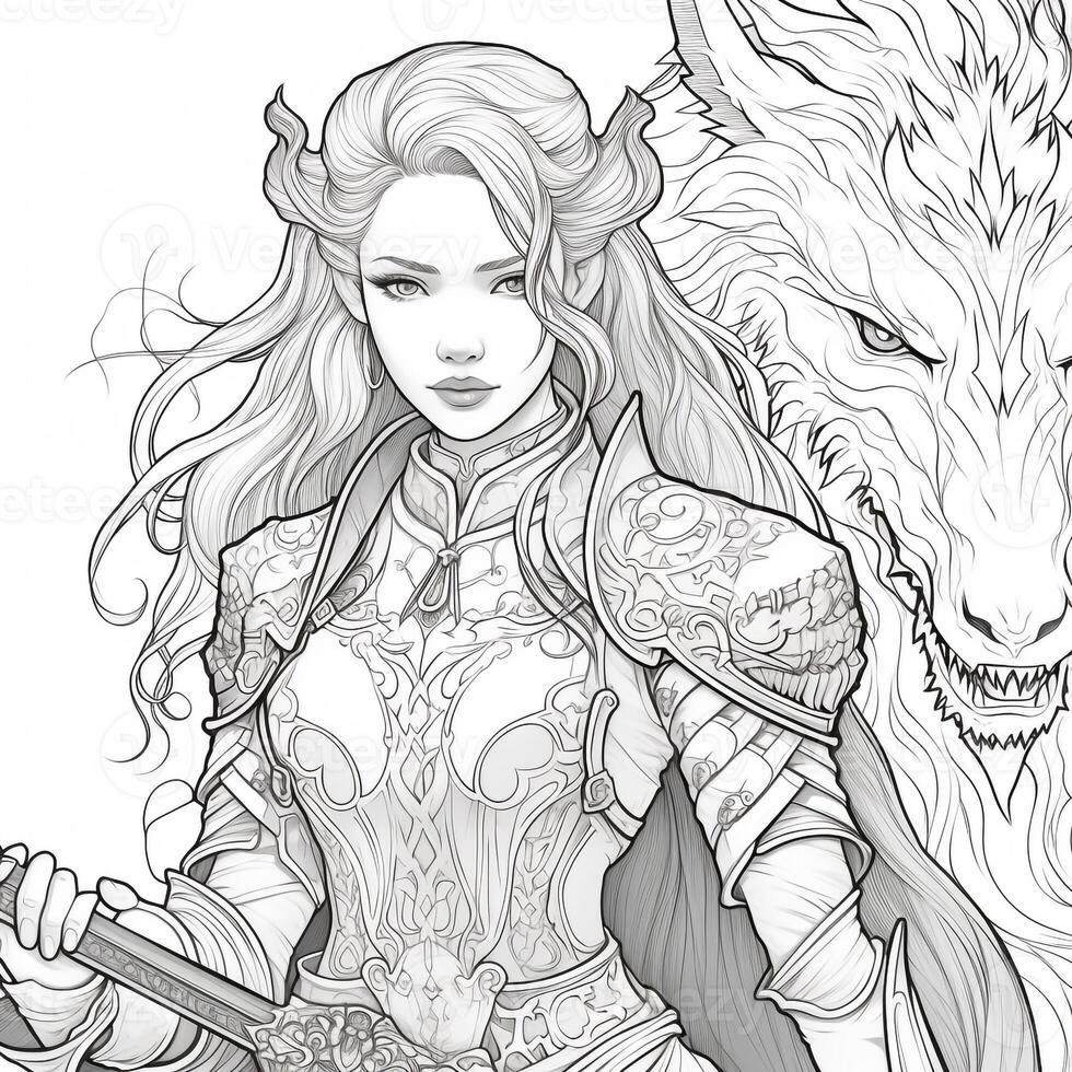 Adult Fantasy Coloring Pages Images – Browse 14,821 Stock Photos