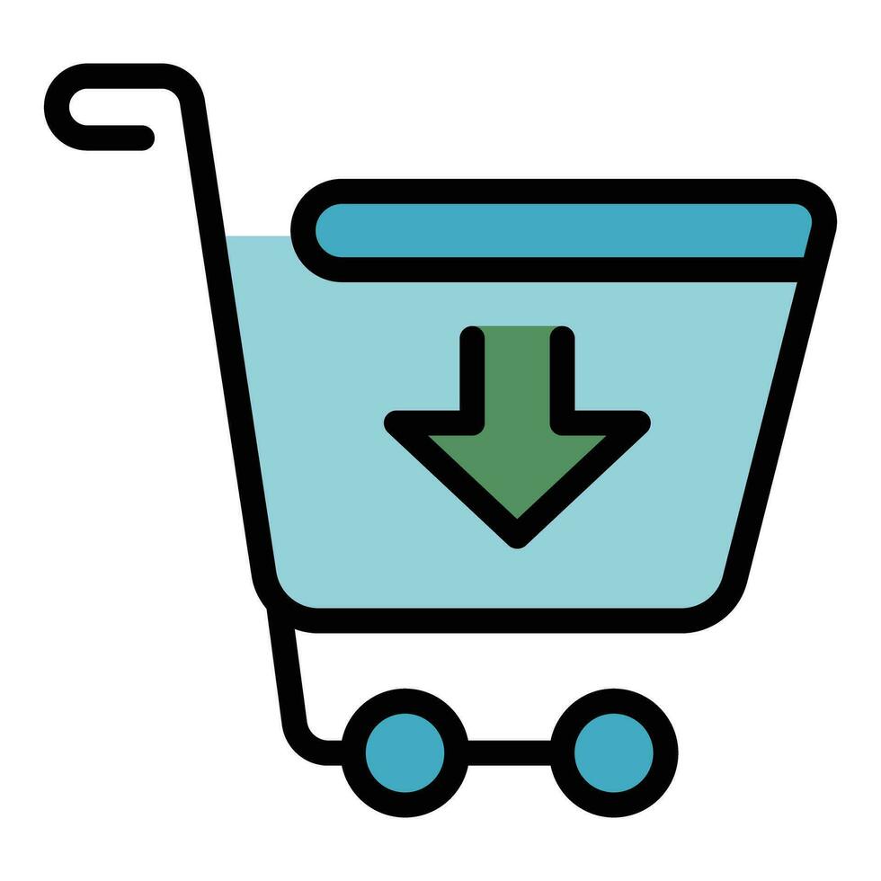 Mall cart icon vector flat