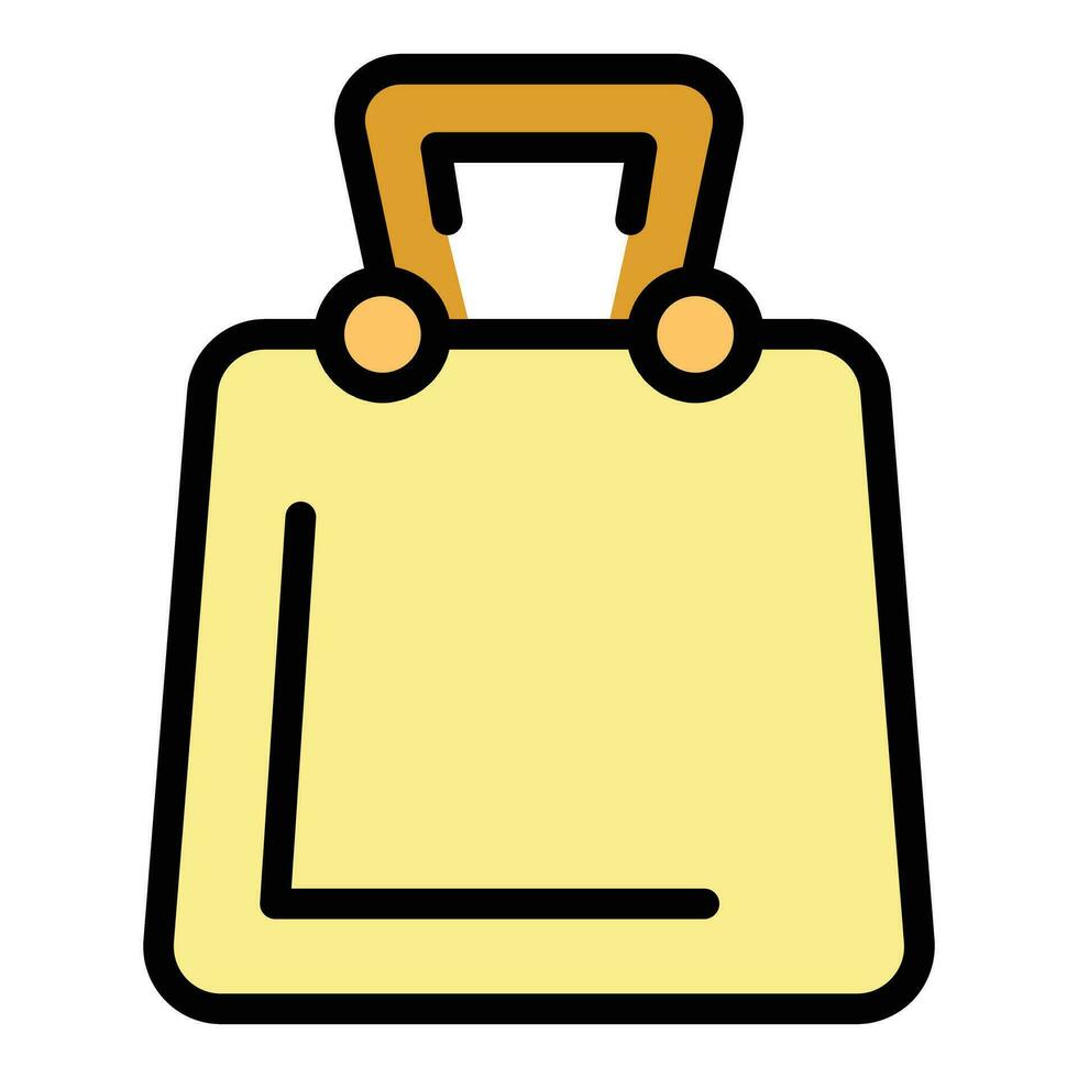 Purchase bag icon vector flat