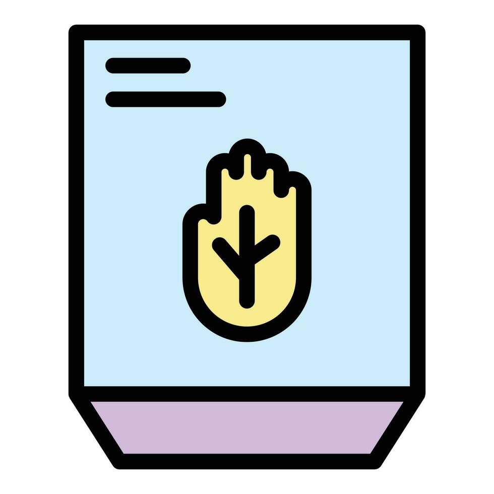 Palm identification icon vector flat