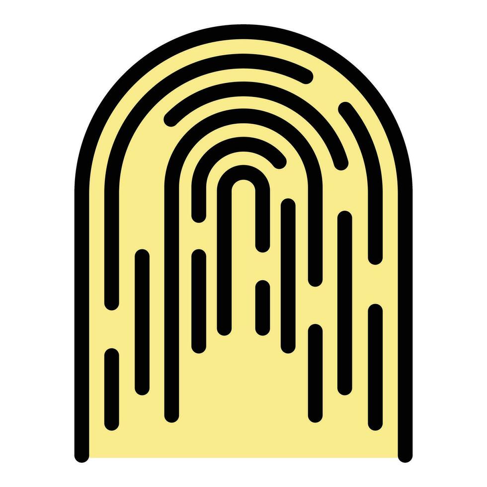 Fingerprint identity icon vector flat