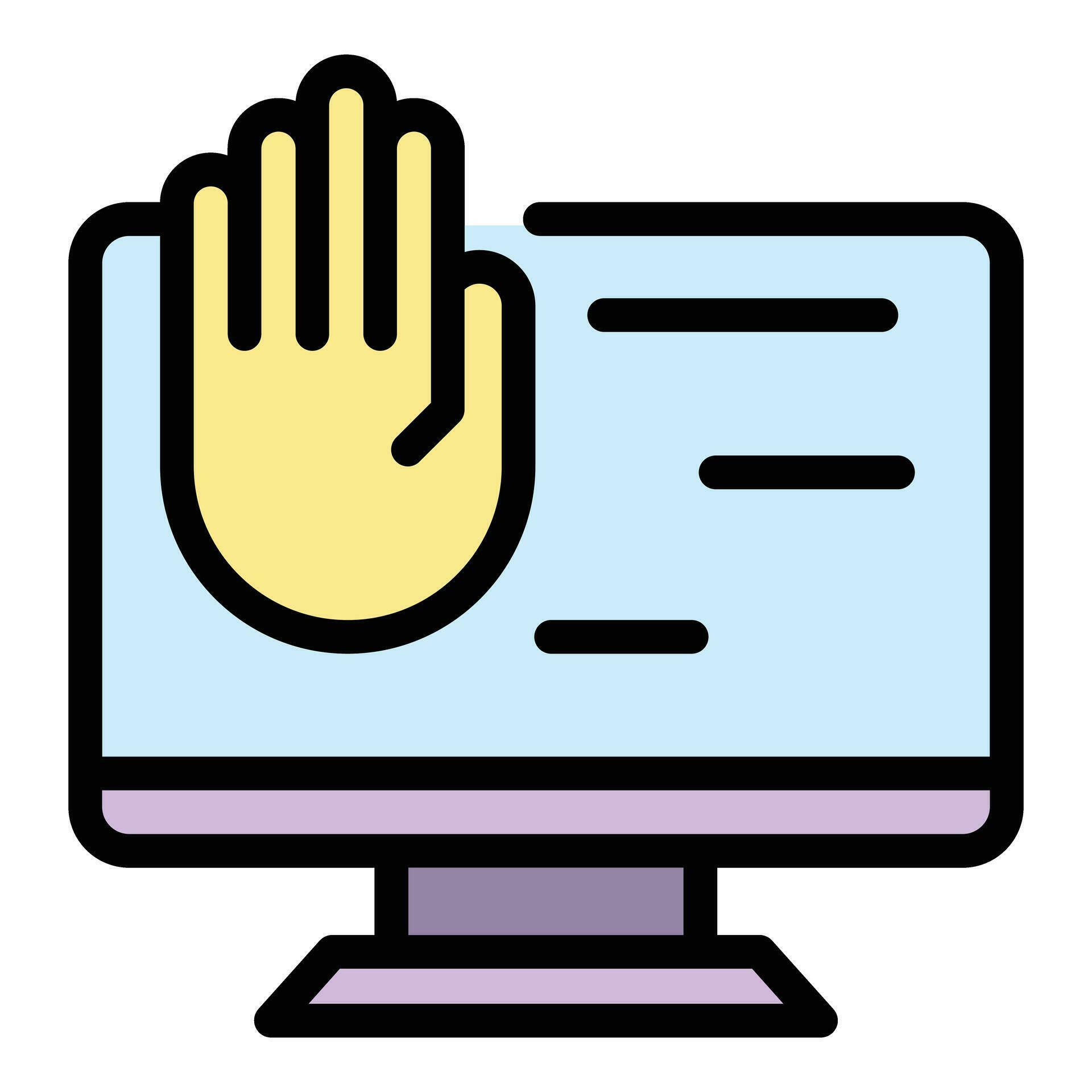 Computer palm scanning icon vector flat 26607011 Vector Art at Vecteezy