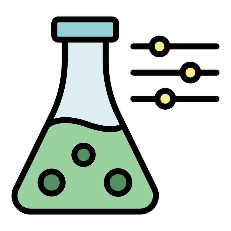 Lab flask icon vector flat