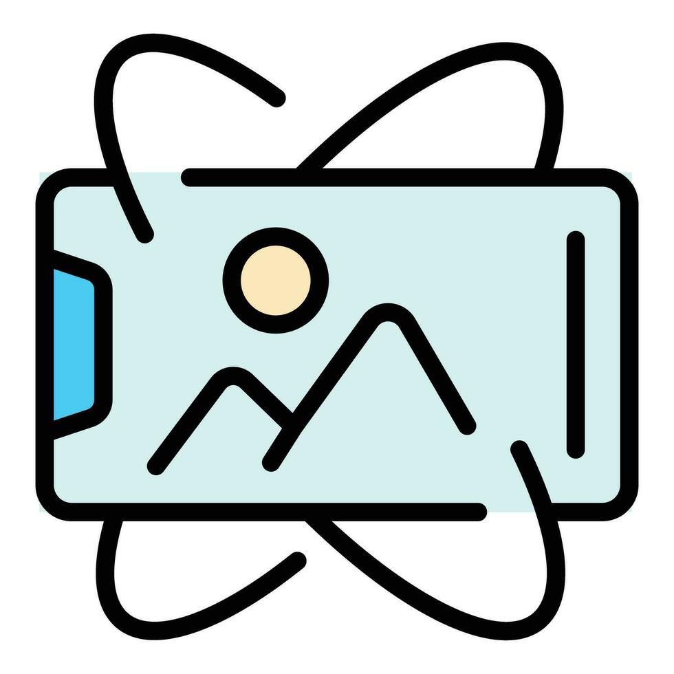 Vr smartphone icon vector flat