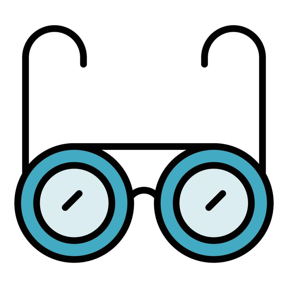 Visual glasses icon vector flat