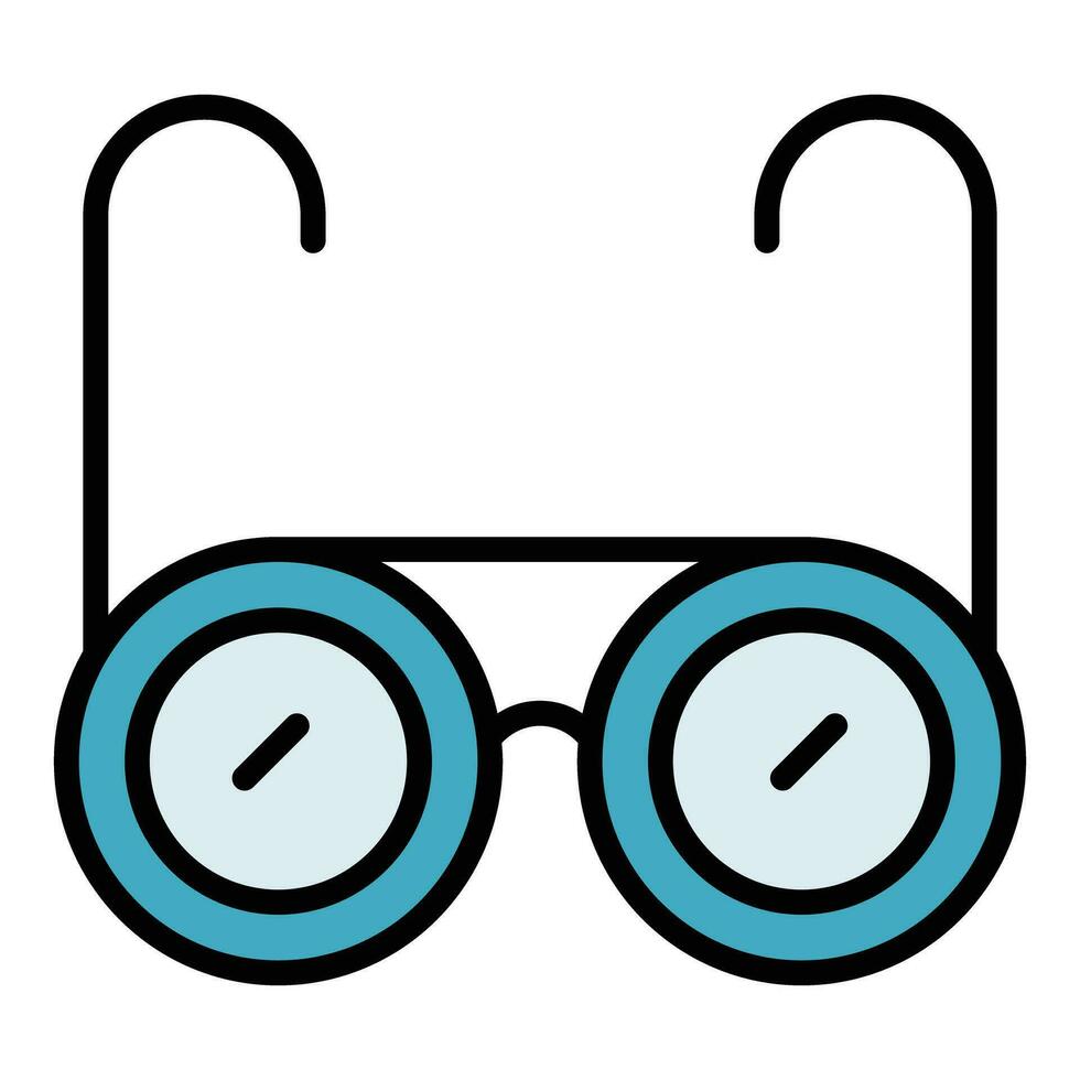 visual lentes icono vector plano