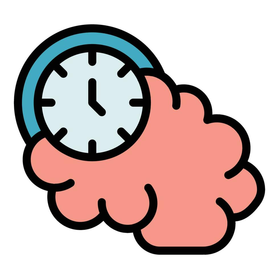 Effective working time icon vector flat