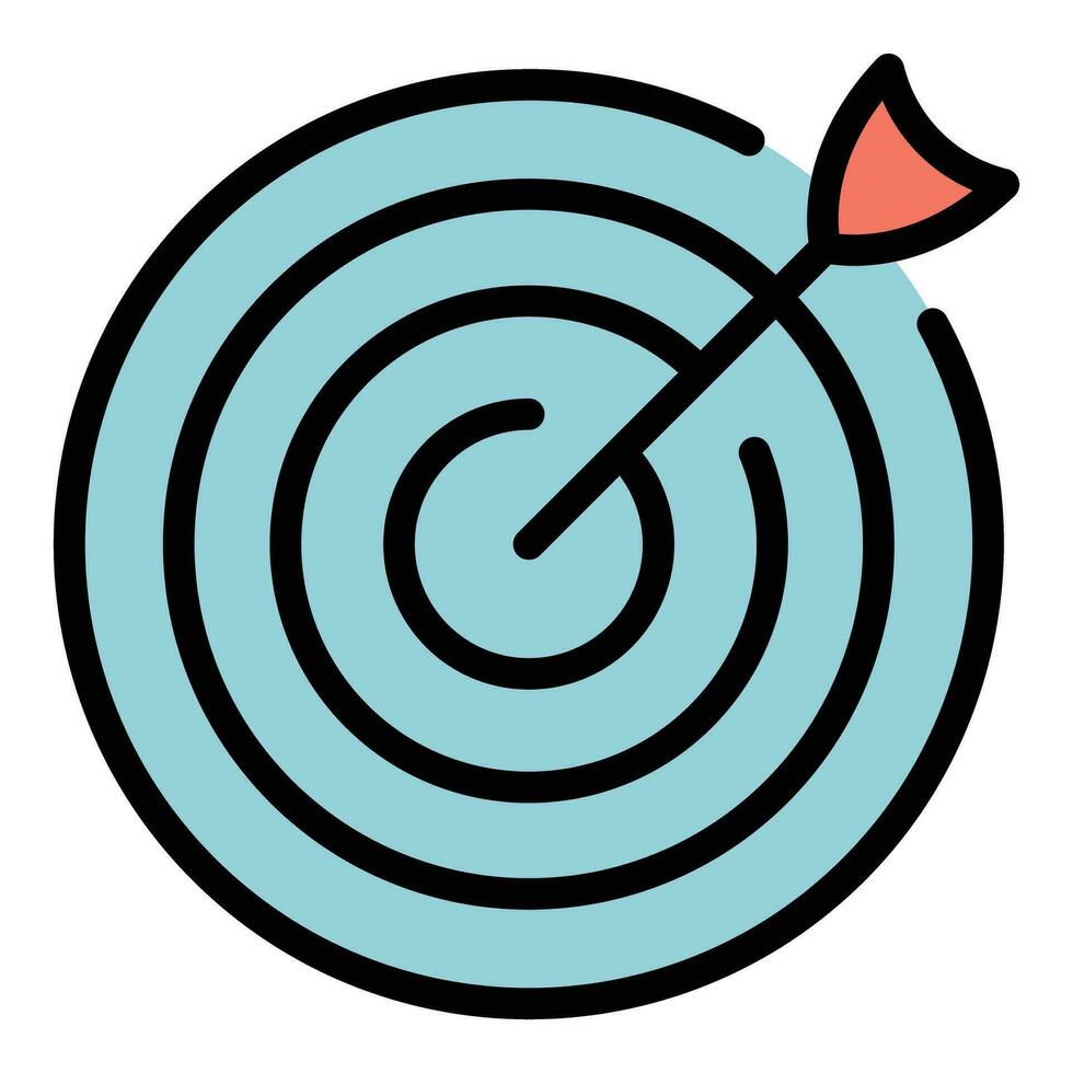 Reached goal icon vector flat