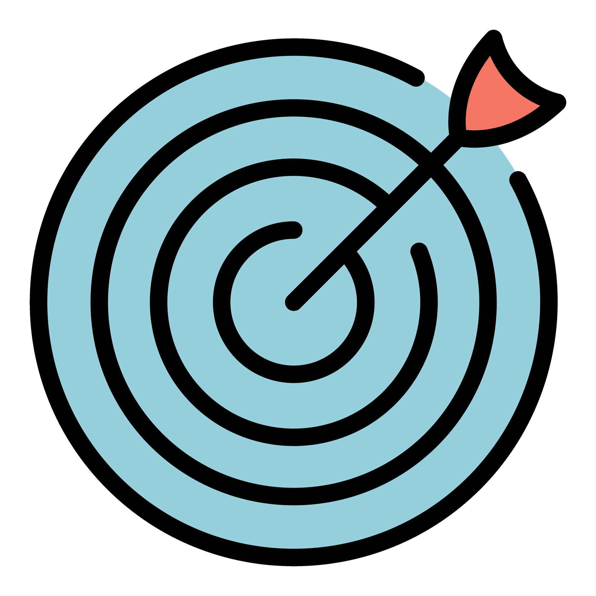 Reached goal icon vector flat 26607115 Vector Art at Vecteezy