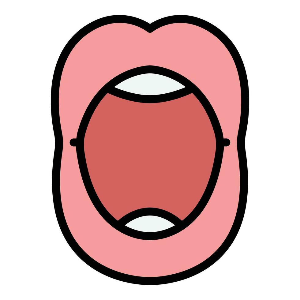 Mouth articulation icon vector flat