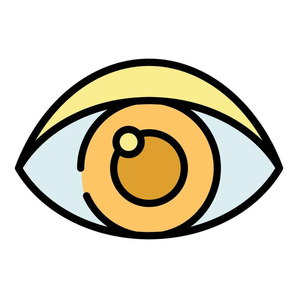 sano ojo icono vector plano