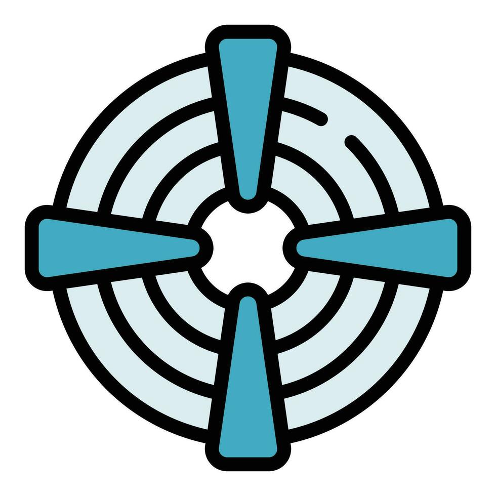 Cognitive focus icon vector flat