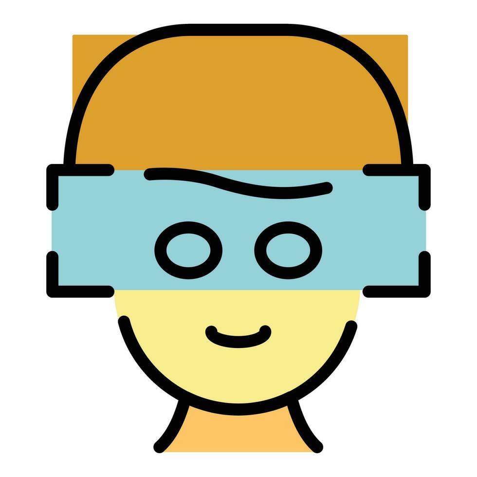 Check kid eye icon vector flat