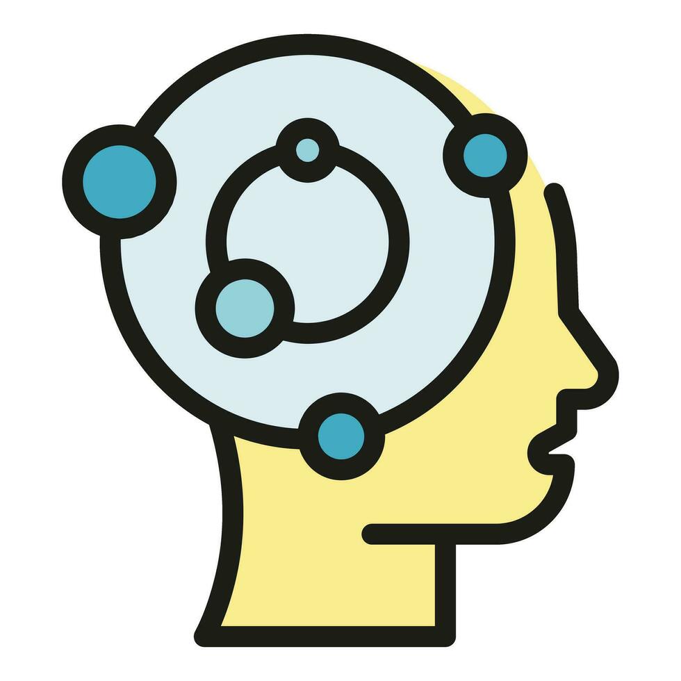 Head changes icon vector flat