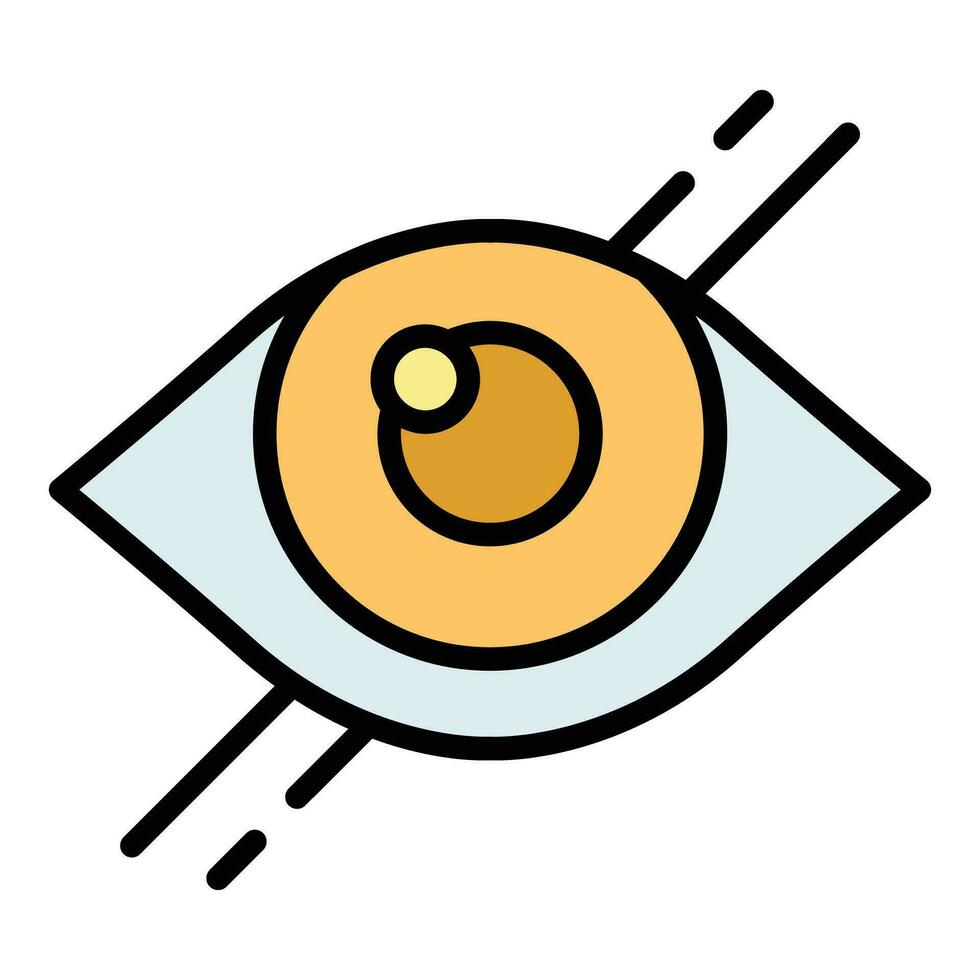 Visual eye icon vector flat