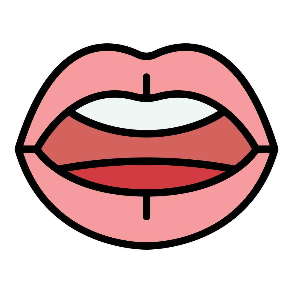 Mouth sync icon vector flat