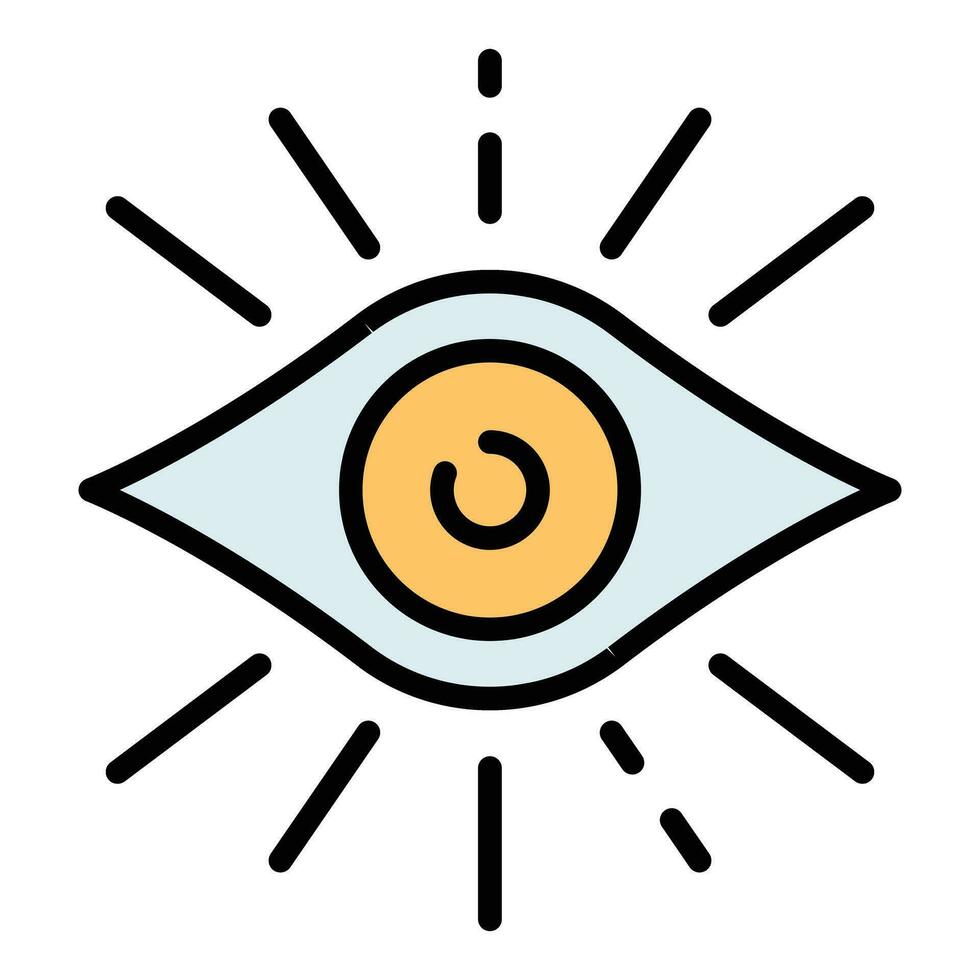 Open eye icon vector flat