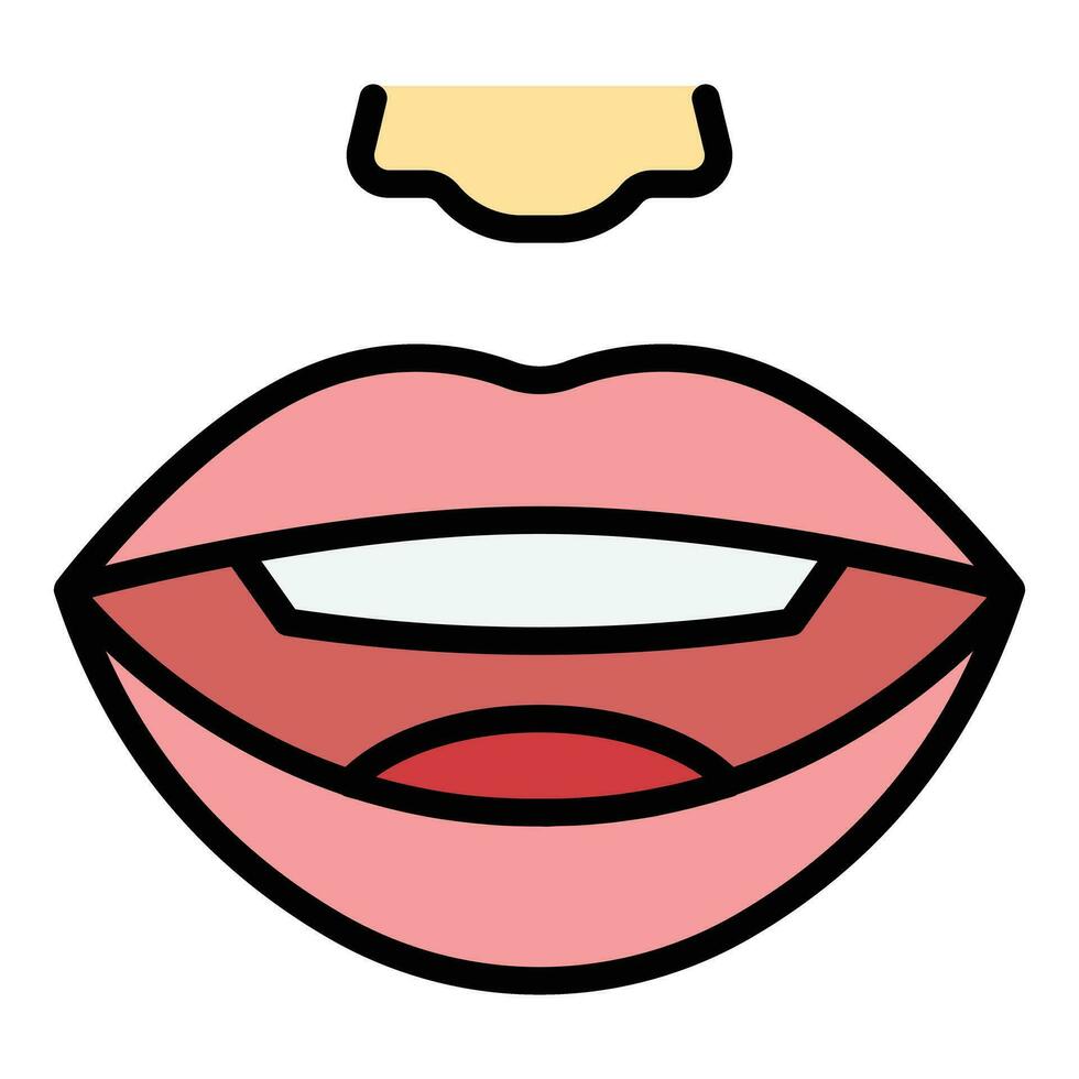Speak expression icon vector flat