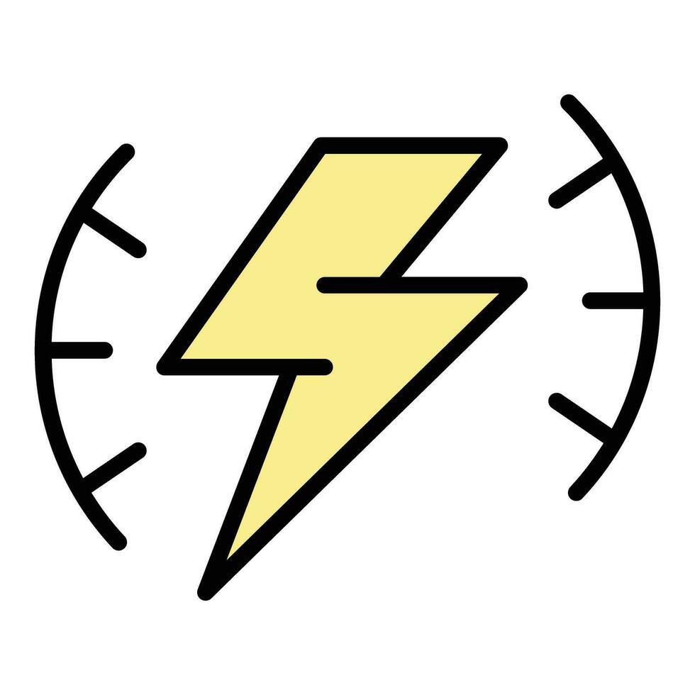 Thunderbolt sensory icon vector flat