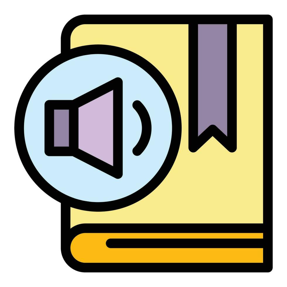 Speaker ebook icon vector flat