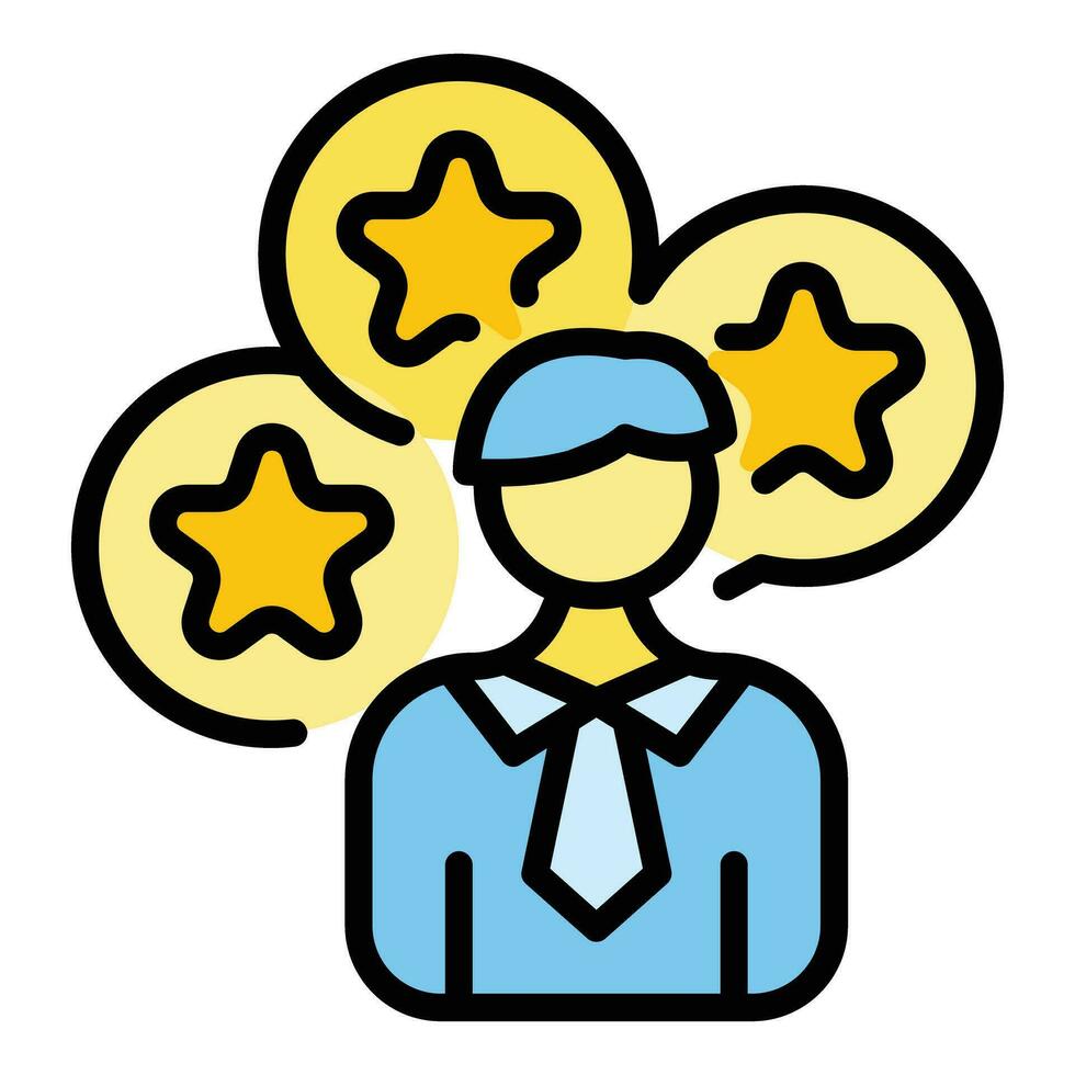 Customer satisfaction icon vector flat